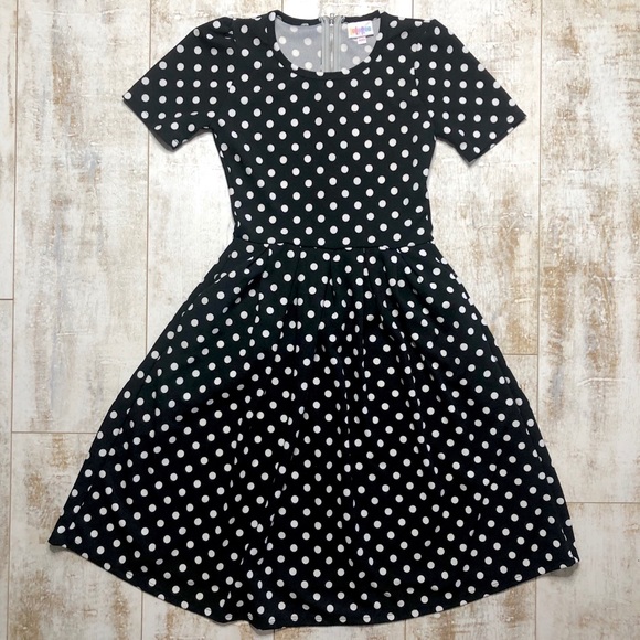 Polka Dot Lularoe Black And White Dress LuLaRoe Dresses White